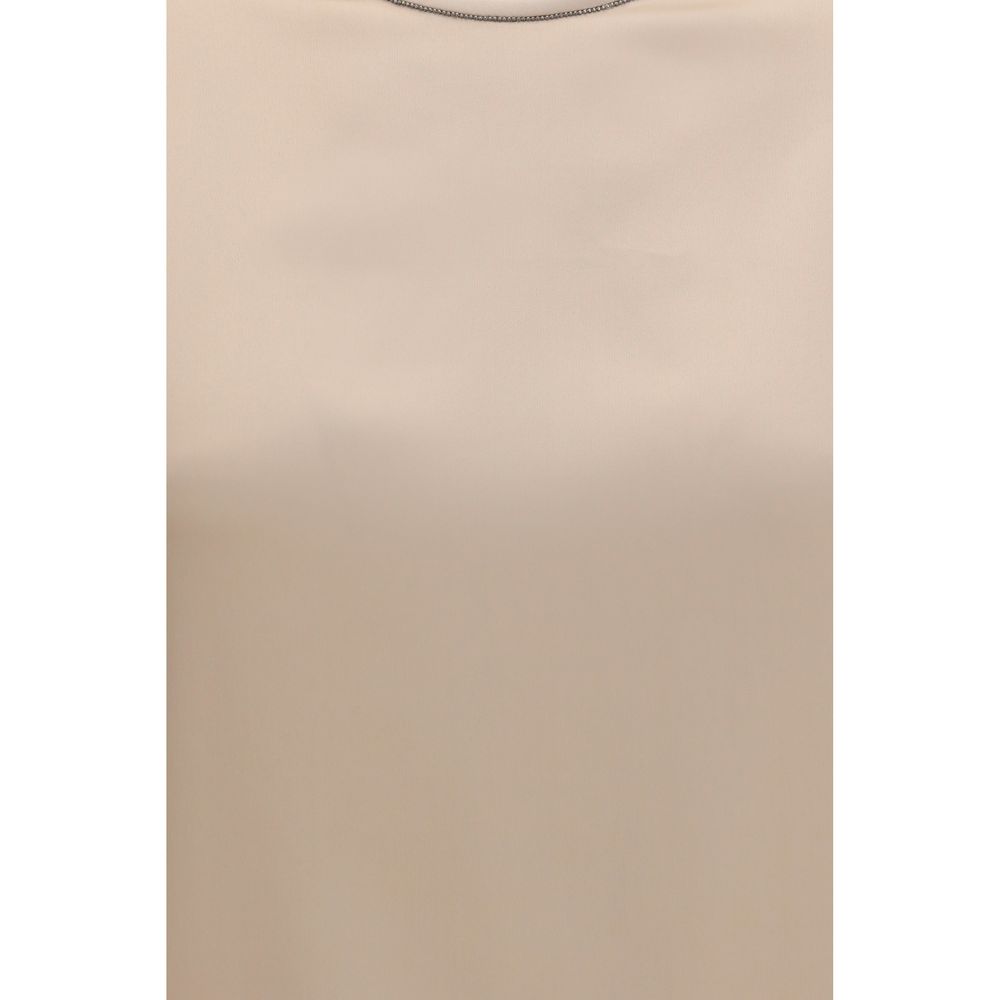 Brunello Cucinelli Beige Elastane Women's Blouse