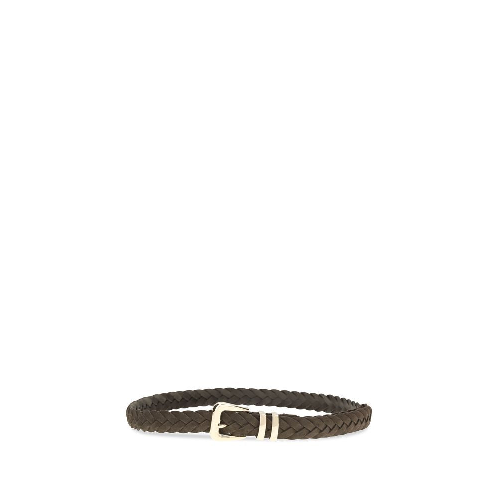 Brunello Cucinelli Brown Calf Leather Bos Taurus Regular Men's Belt