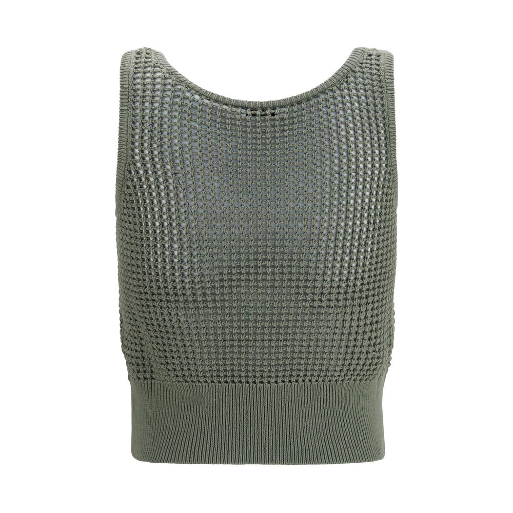 Brunello Cucinelli Bicolor Cotton Tank Women's Tops
