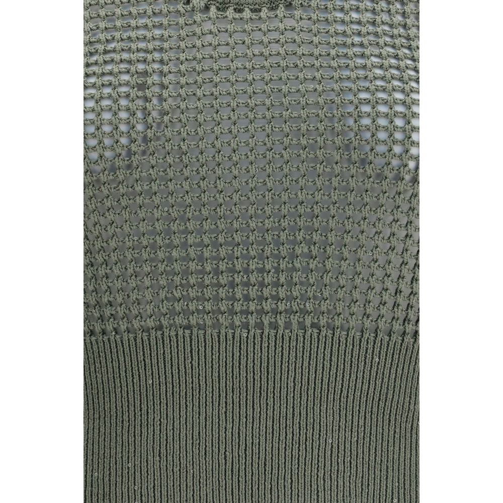 Brunello Cucinelli Bicolor Cotton Tank Women's Tops