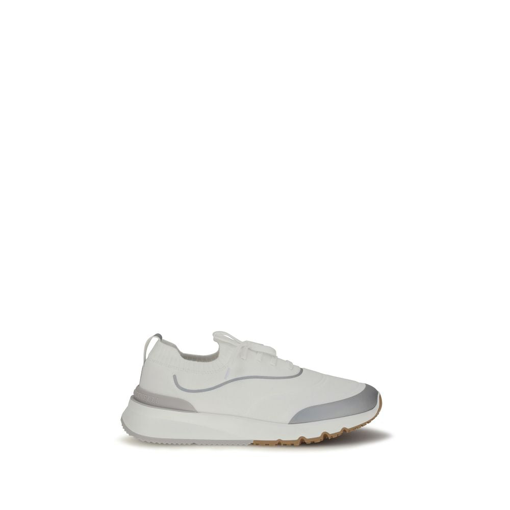 Brunello Cucinelli White Cotton Athletic Men's Sneakers