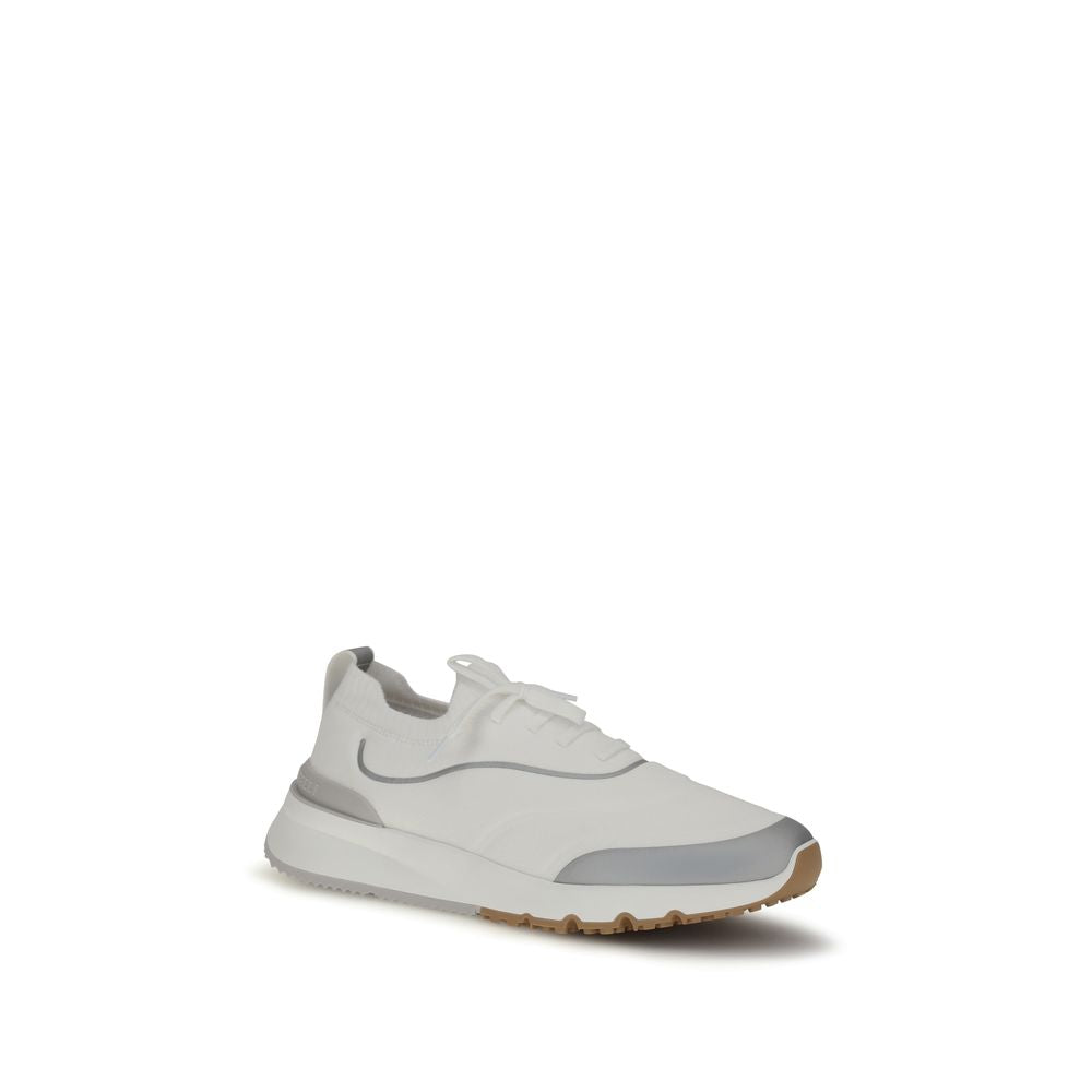 Brunello Cucinelli White Cotton Athletic Men's Sneakers