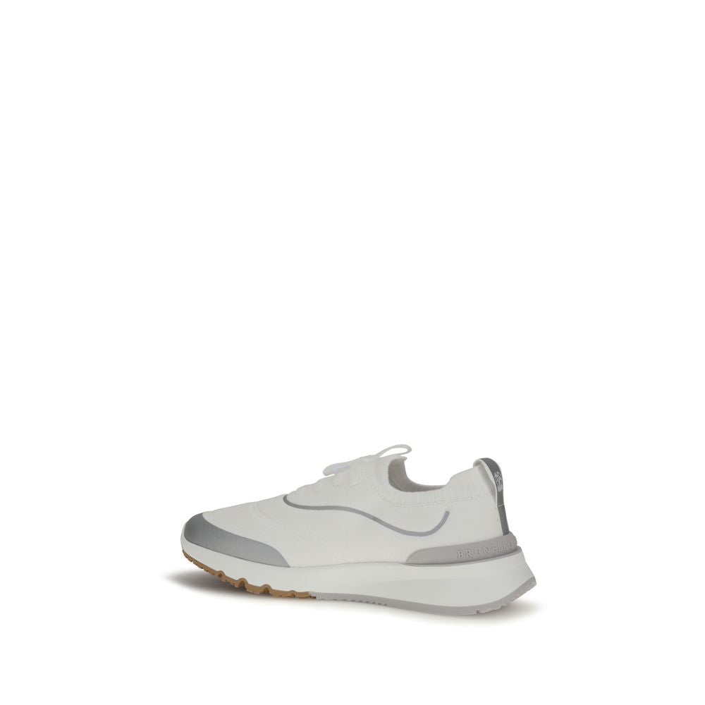 Brunello Cucinelli White Cotton Athletic Men's Sneakers