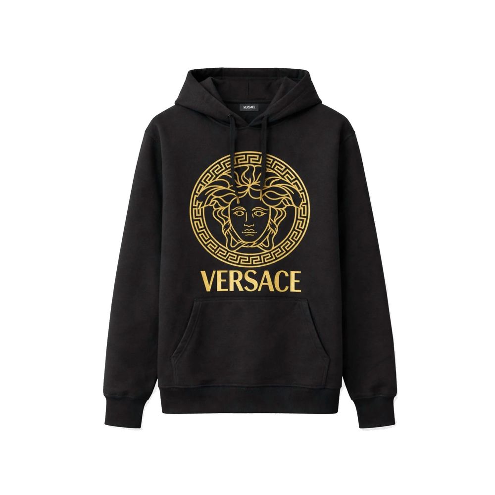 Versace Black Cotton Men's Hoodie