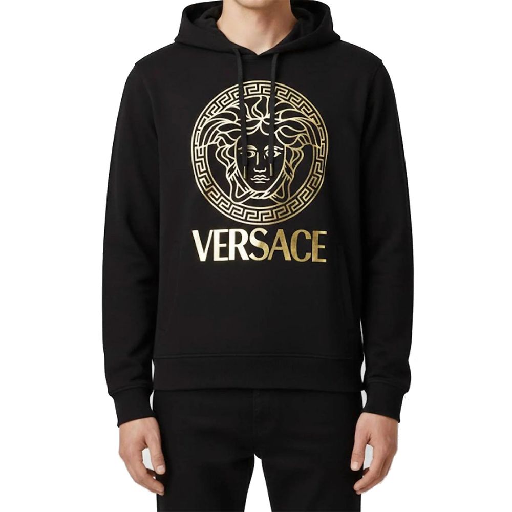 Versace Black Cotton Men's Hoodie