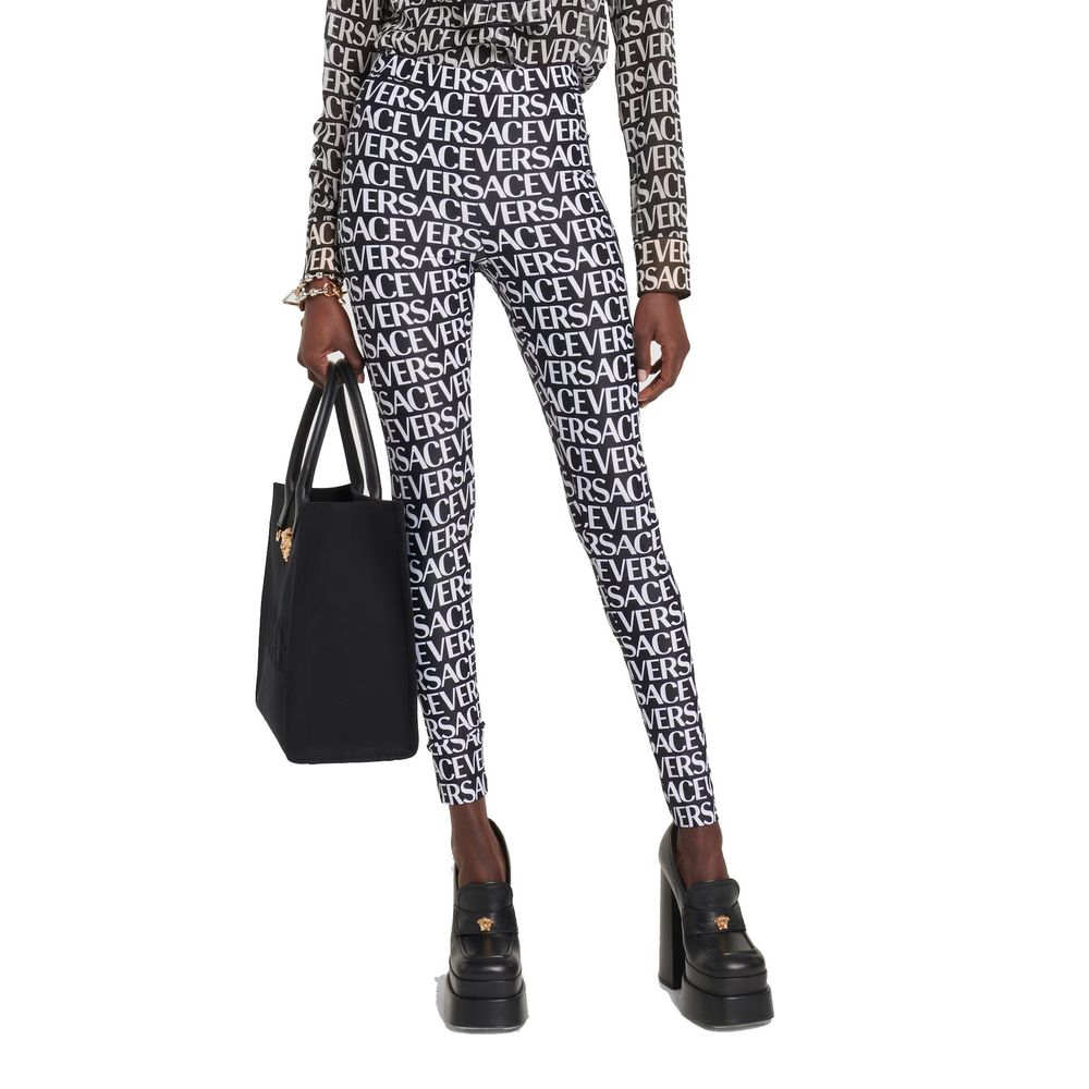 Versace Black Elastane Women's Leggings