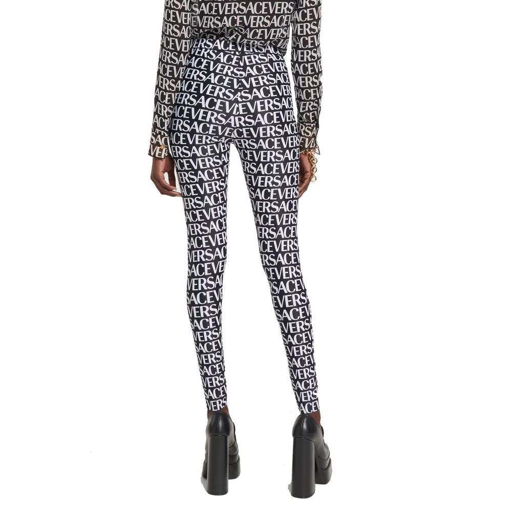 Versace Black Elastane Women's Leggings