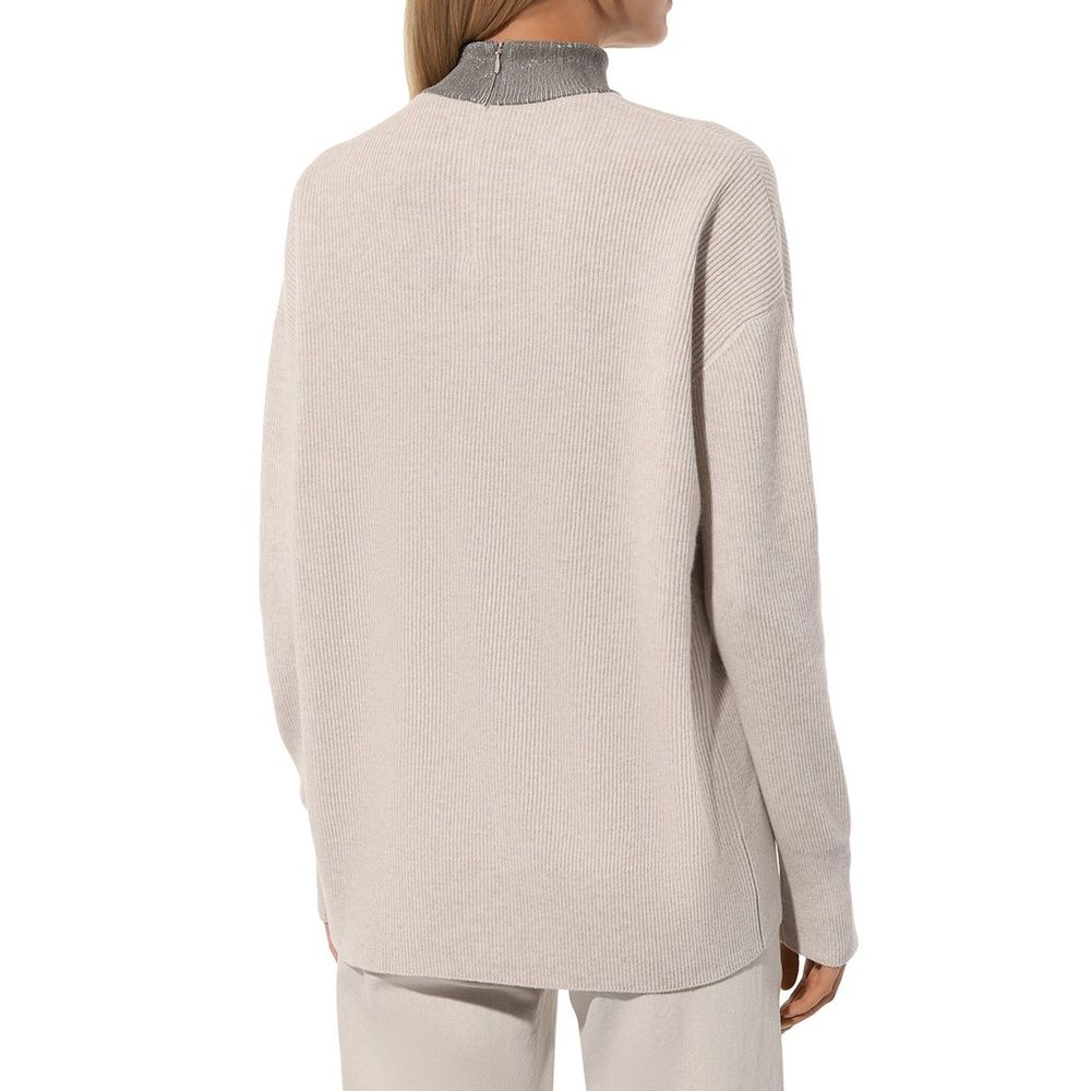 Brunello Cucinelli Beige Cashmere Women's Sweater