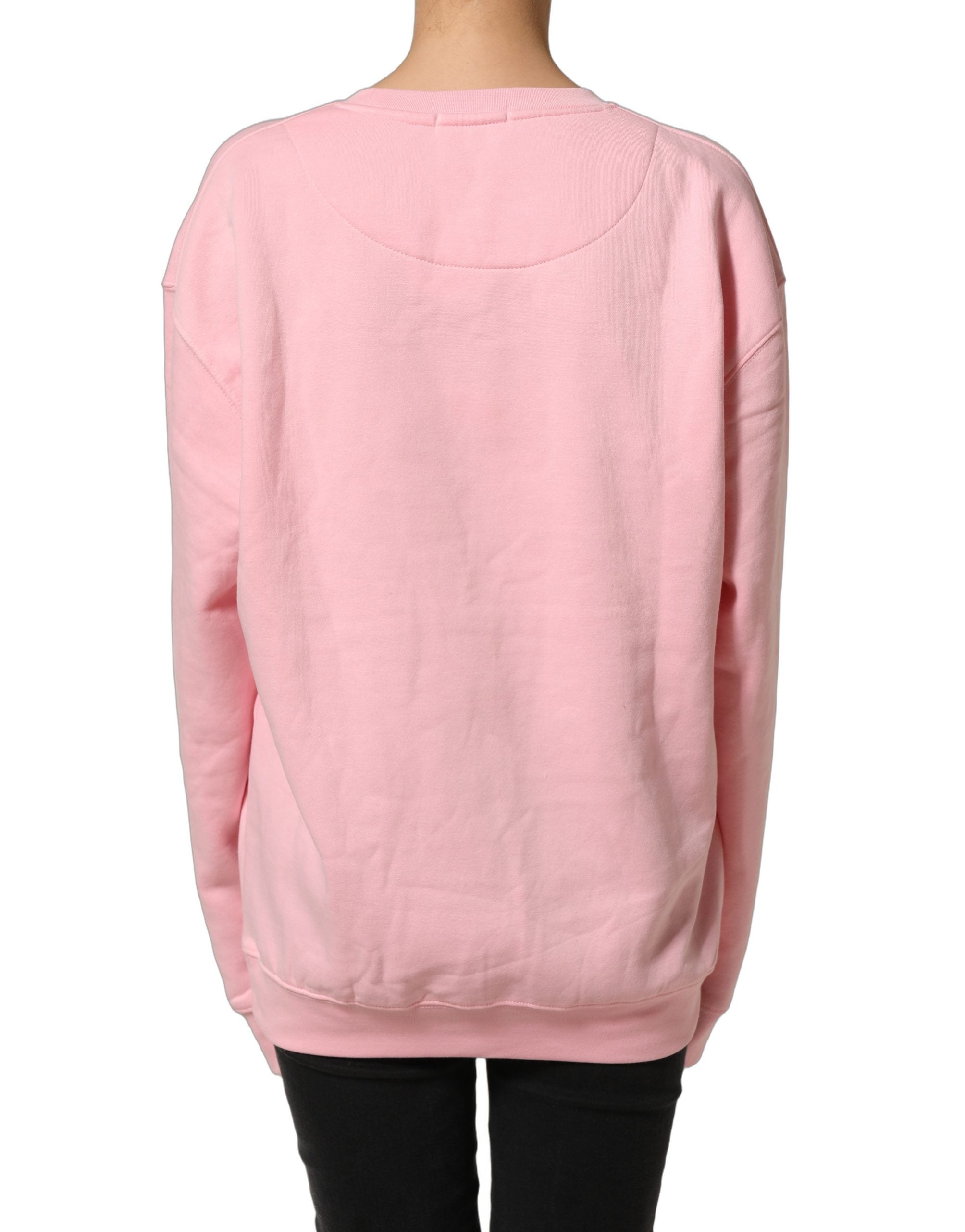 Philippe Model Pink Cotton Logo Long Sleeves Pullover Women's Sweater