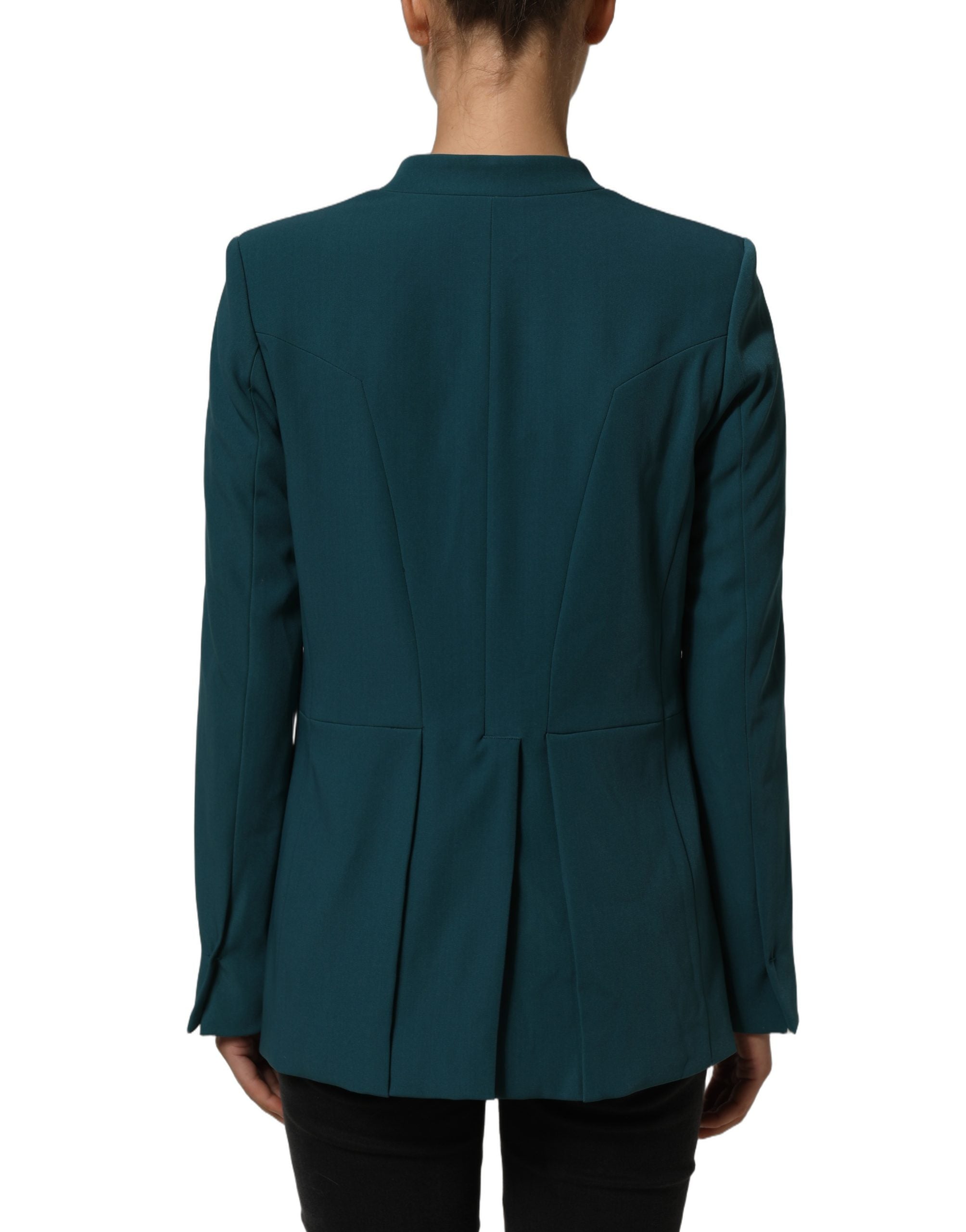 CO|TE Dark Green Beige Polyester Overcoat Women Blazer Women's Jacket (Pre-Owned)