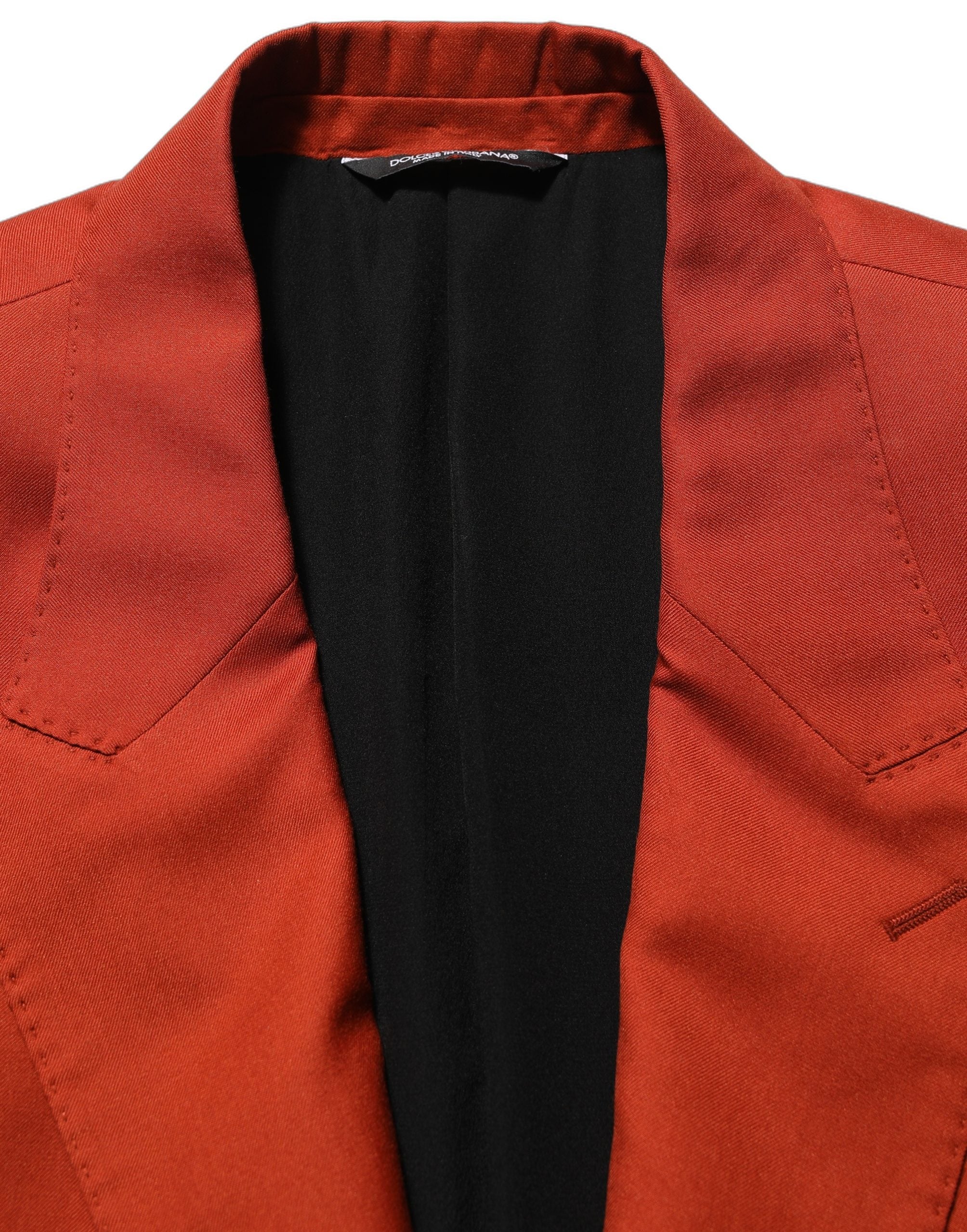 Dolce & Gabbana Red Cashmere Single Breasted Blazer Men's Jacket