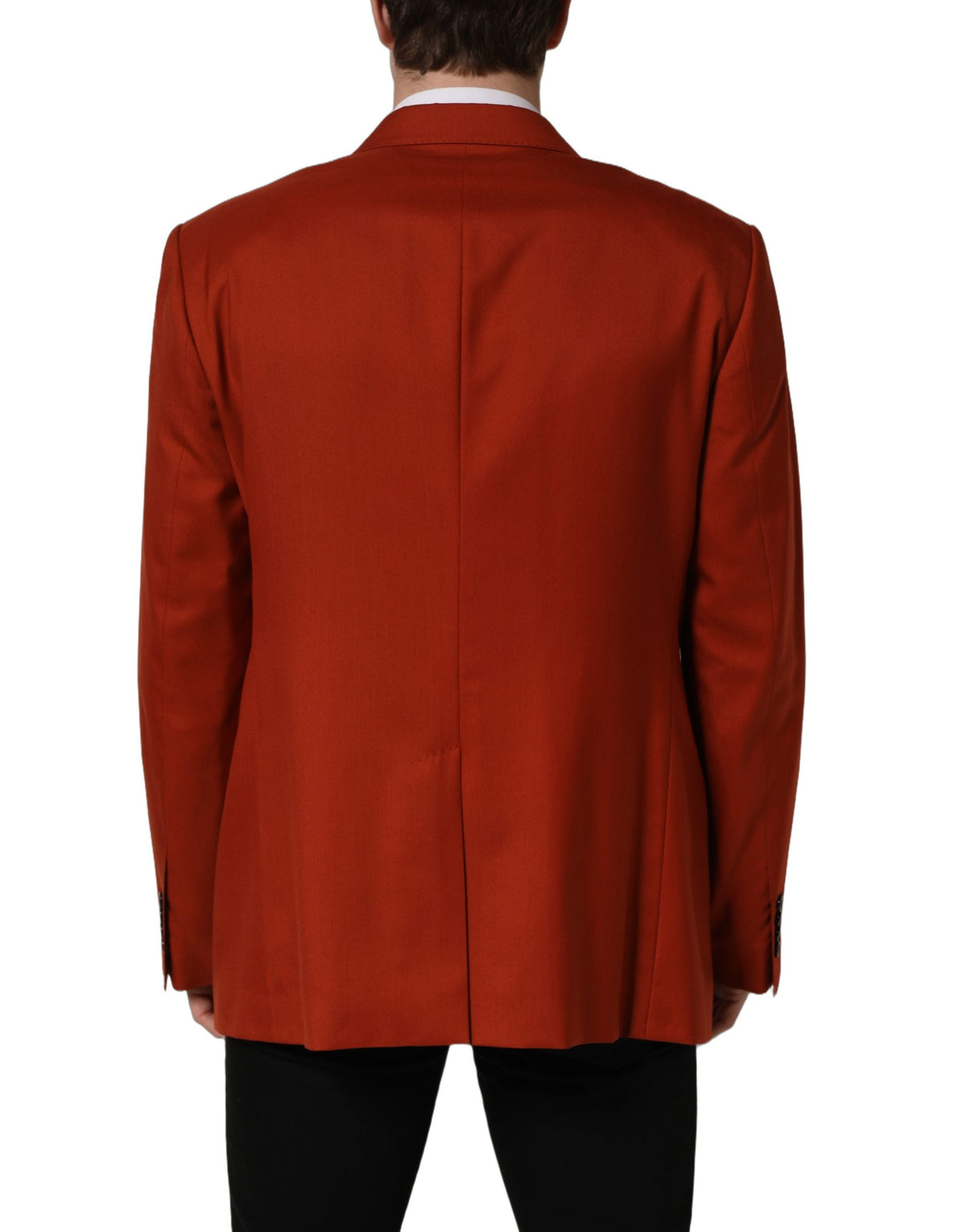 Dolce & Gabbana Red Cashmere Single Breasted Blazer Men's Jacket