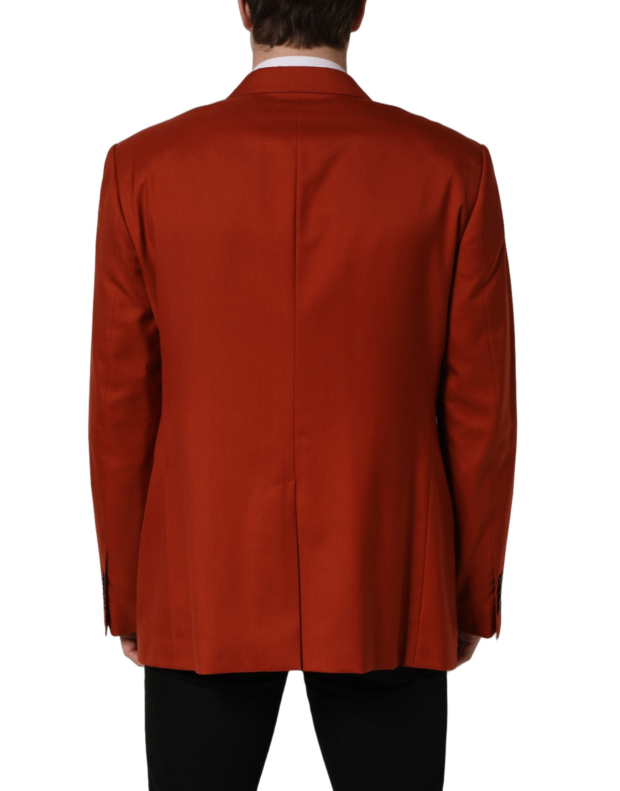 Dolce & Gabbana Red Cashmere Single Breasted Blazer Men's Jacket