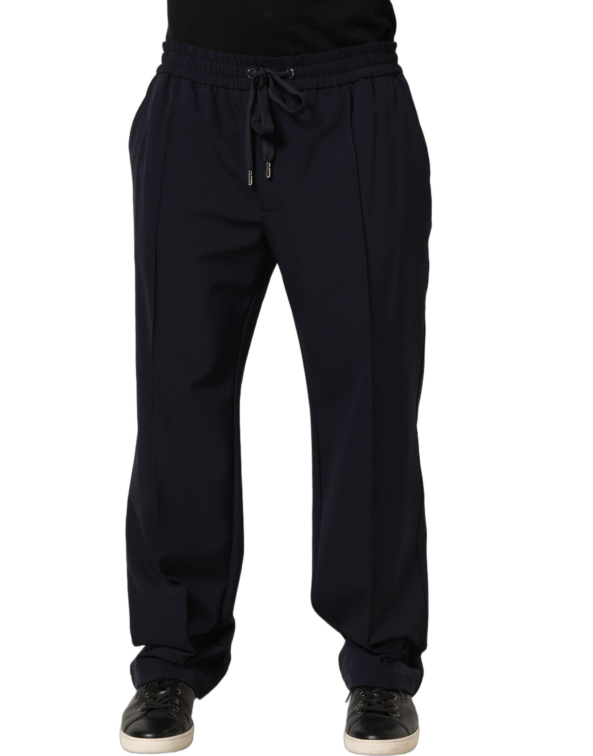 Dolce & Gabbana Dark Blue Drawstring Nylon Jogger SweatMen's Men's Pants (Pre-Owned)