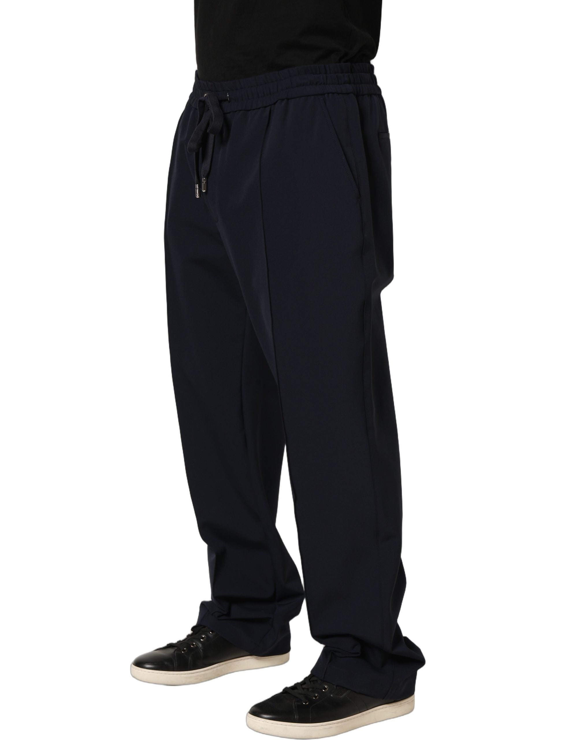 Dolce & Gabbana Dark Blue Drawstring Nylon Jogger SweatMen's Men's Pants (Pre-Owned)