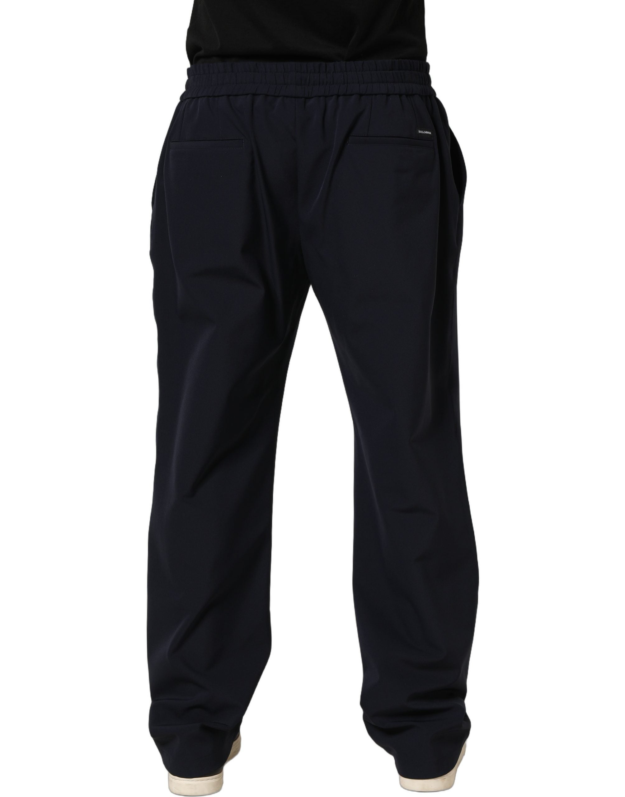 Dolce & Gabbana Dark Blue Drawstring Nylon Jogger SweatMen's Men's Pants (Pre-Owned)
