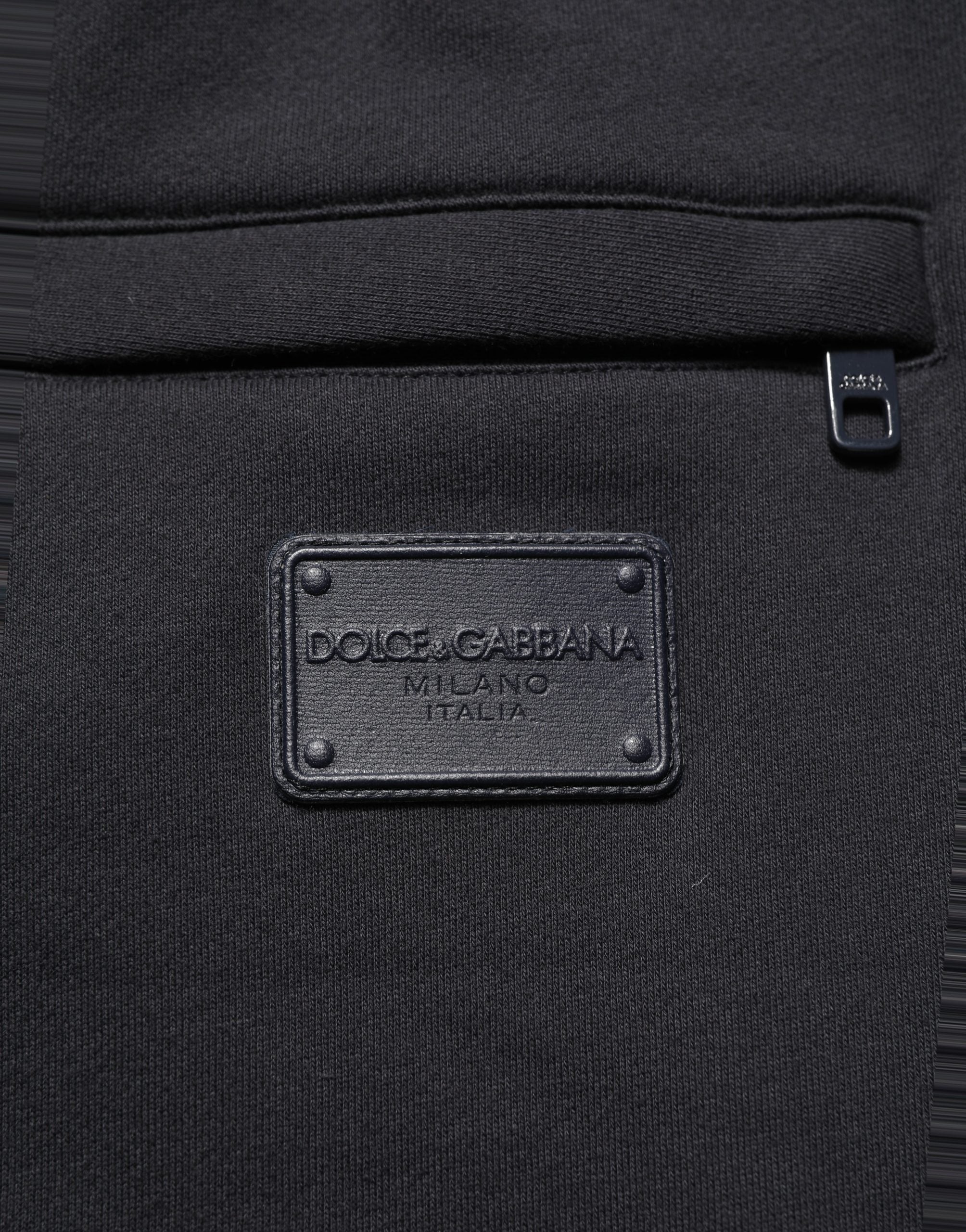 Dolce & Gabbana Black Drawstring Viscose Jogger Men SweatMen's Men's Pants