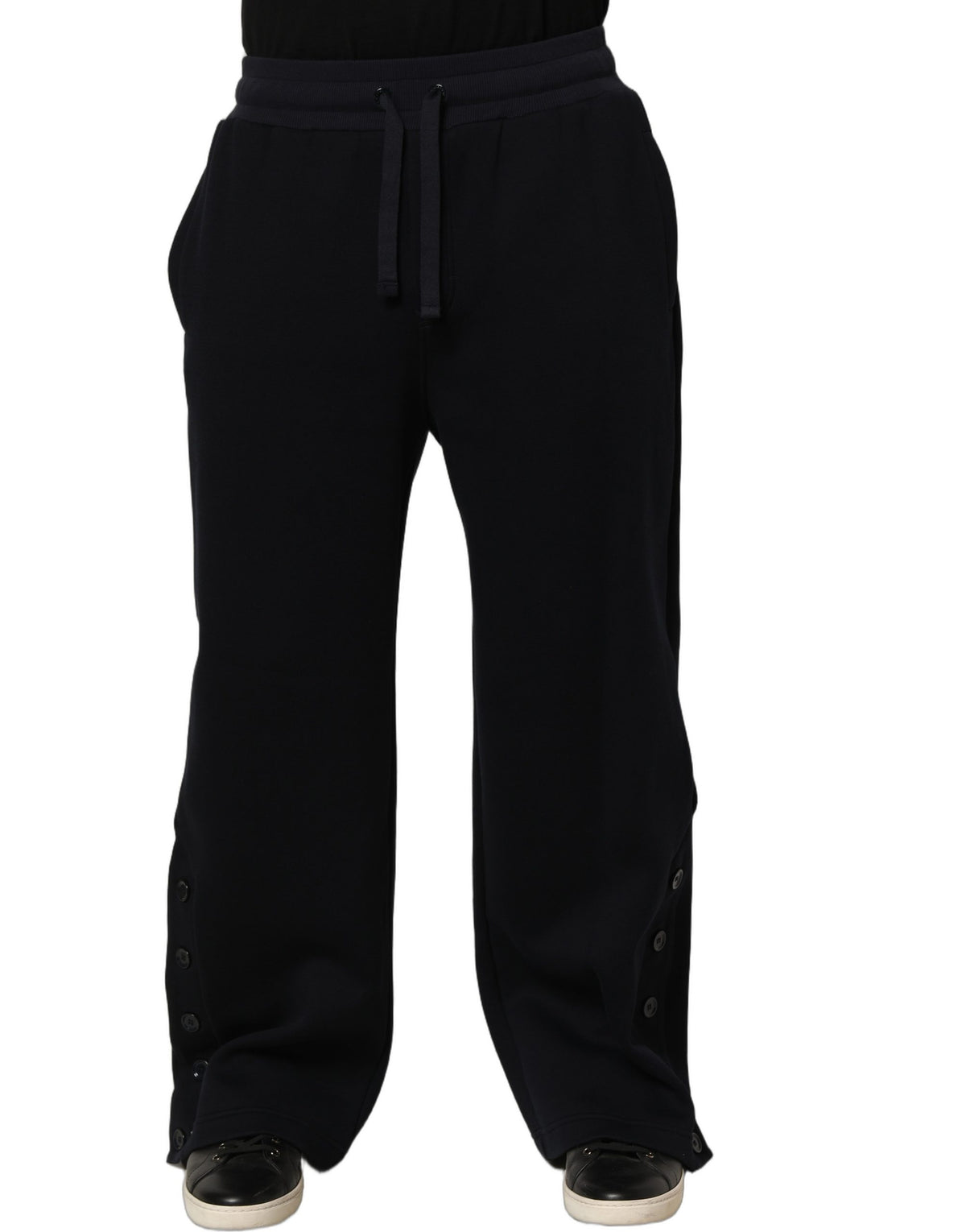 Dolce & Gabbana Black Drawstring Viscose Jogger Men SweatMen's Men's Pants