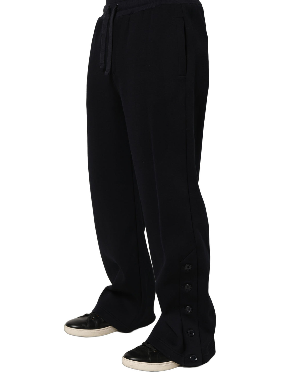 Dolce & Gabbana Black Drawstring Viscose Jogger Men SweatMen's Men's Pants