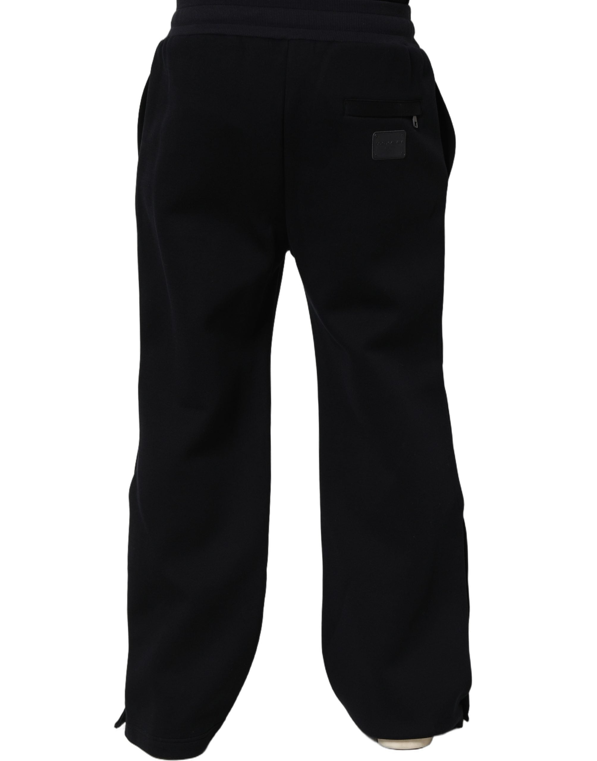 Dolce & Gabbana Black Drawstring Viscose Jogger Men SweatMen's Men's Pants