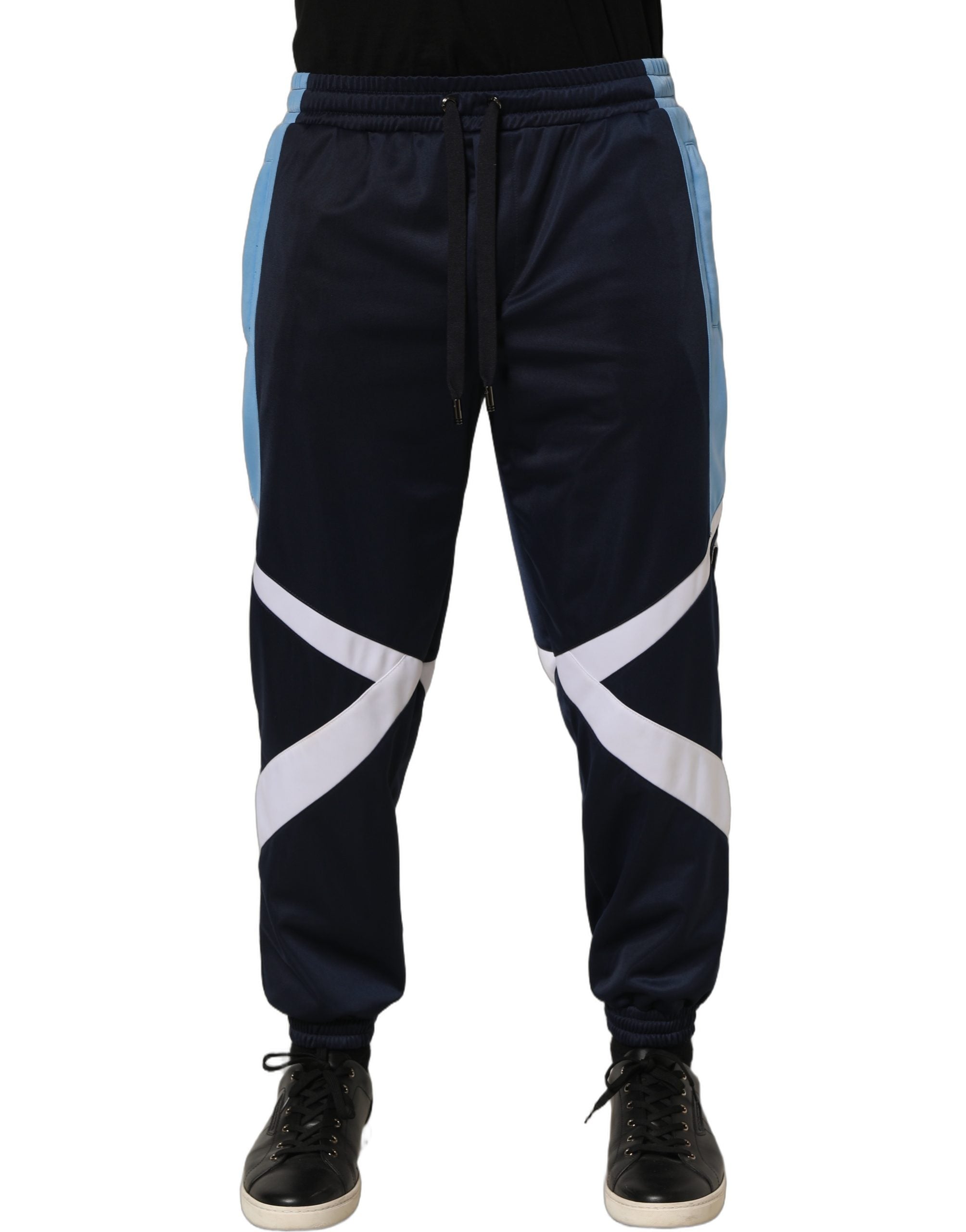 Dolce & Gabbana Blue White Drawstring Jogger SweatMen's Men's Pants (Pre-Owned)