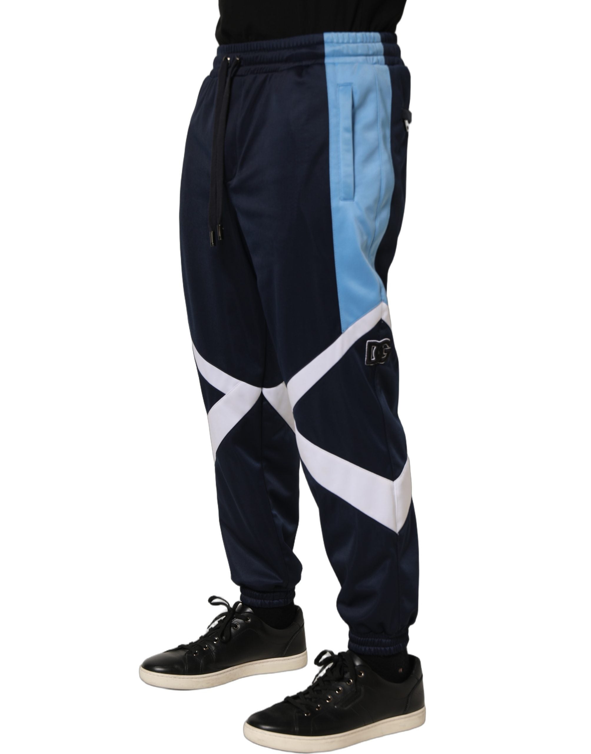 Dolce & Gabbana Blue White Drawstring Jogger SweatMen's Men's Pants (Pre-Owned)