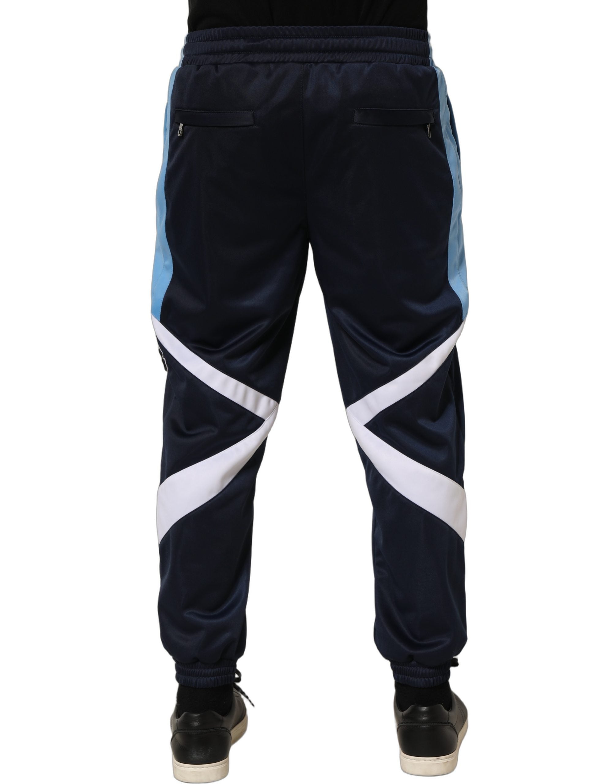 Dolce & Gabbana Blue White Drawstring Jogger SweatMen's Men's Pants (Pre-Owned)
