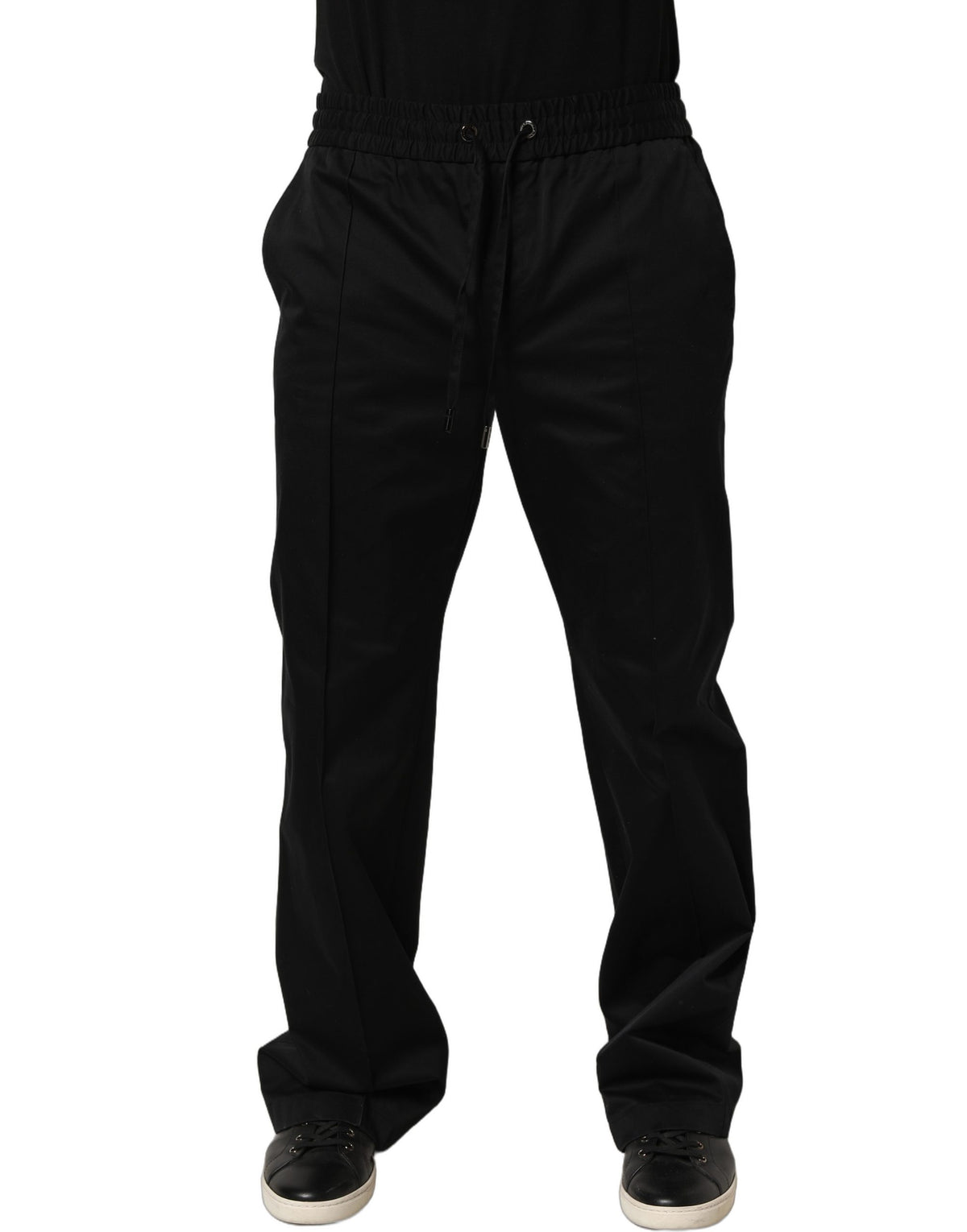 Dolce & Gabbana Black Drawstring Cotton Jogger Men SweatMen's Men's Pants
