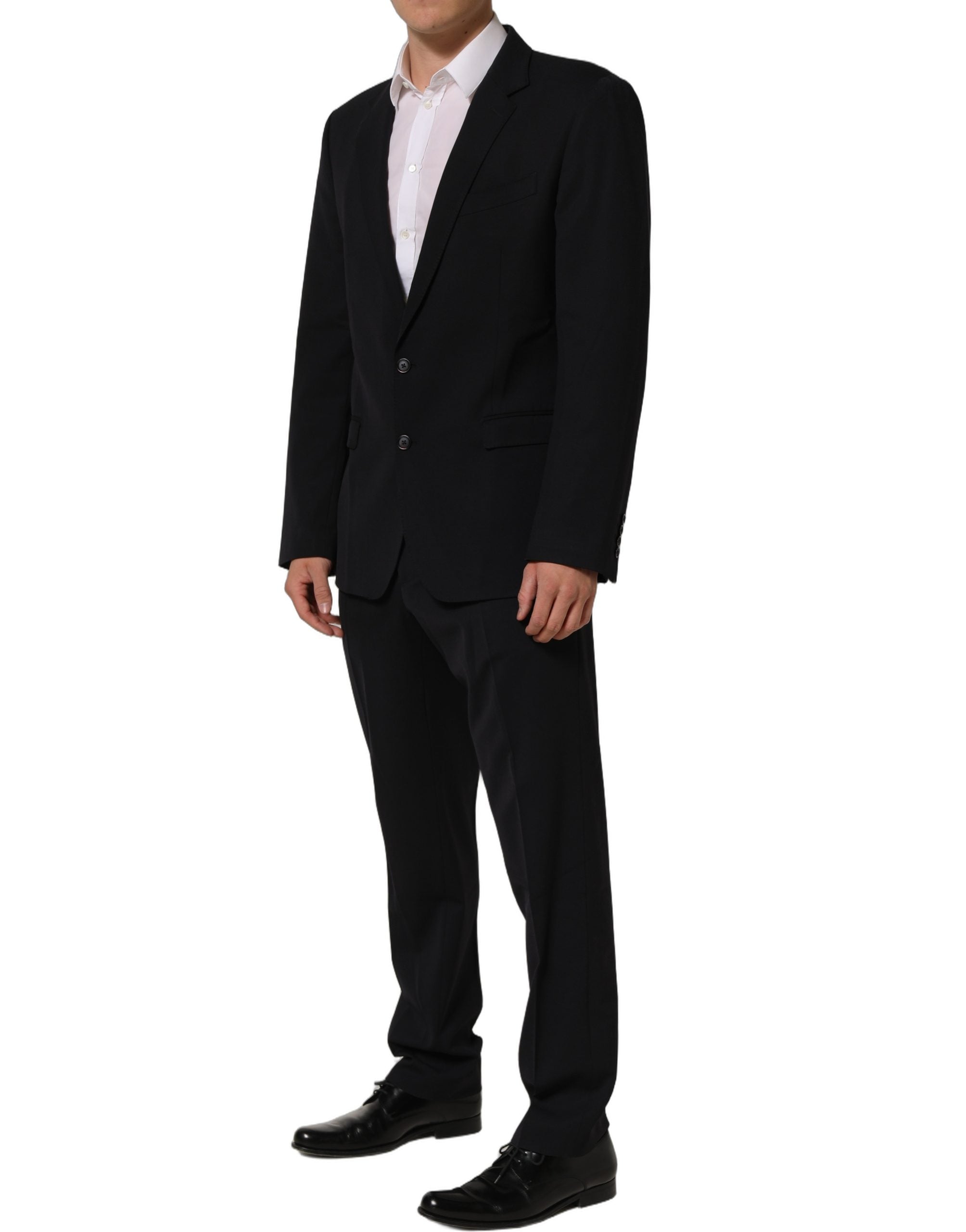 Dolce & Gabbana Dark Blue Wool Slim Fit Formal Men 2 Piece Men's Suit