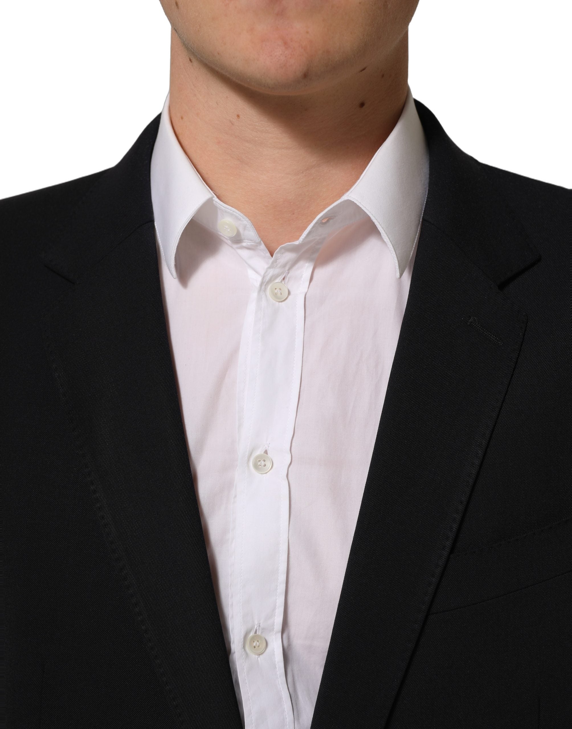 Dolce & Gabbana Dark Blue Wool Slim Fit Formal Men 2 Piece Men's Suit