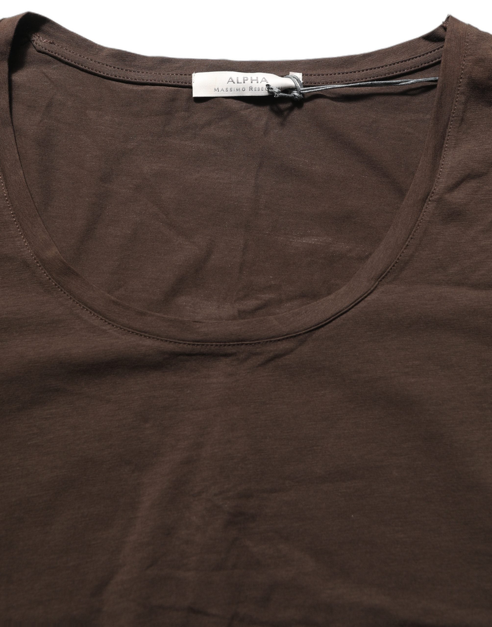 Alpha Massimo Rebecchi Brown Long Sleeves Round Neck Women's Top
