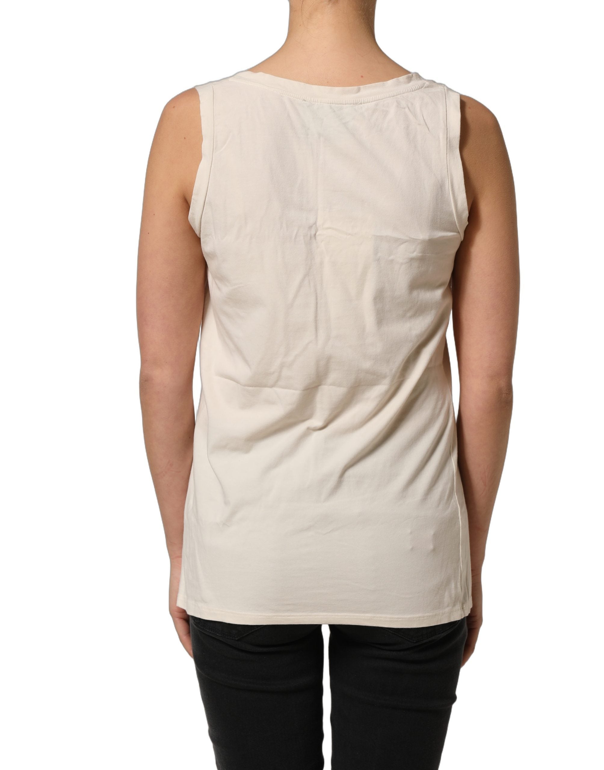 Aniye By Beige Viscose Sleeveless Round Neck Women Tank Women's Top