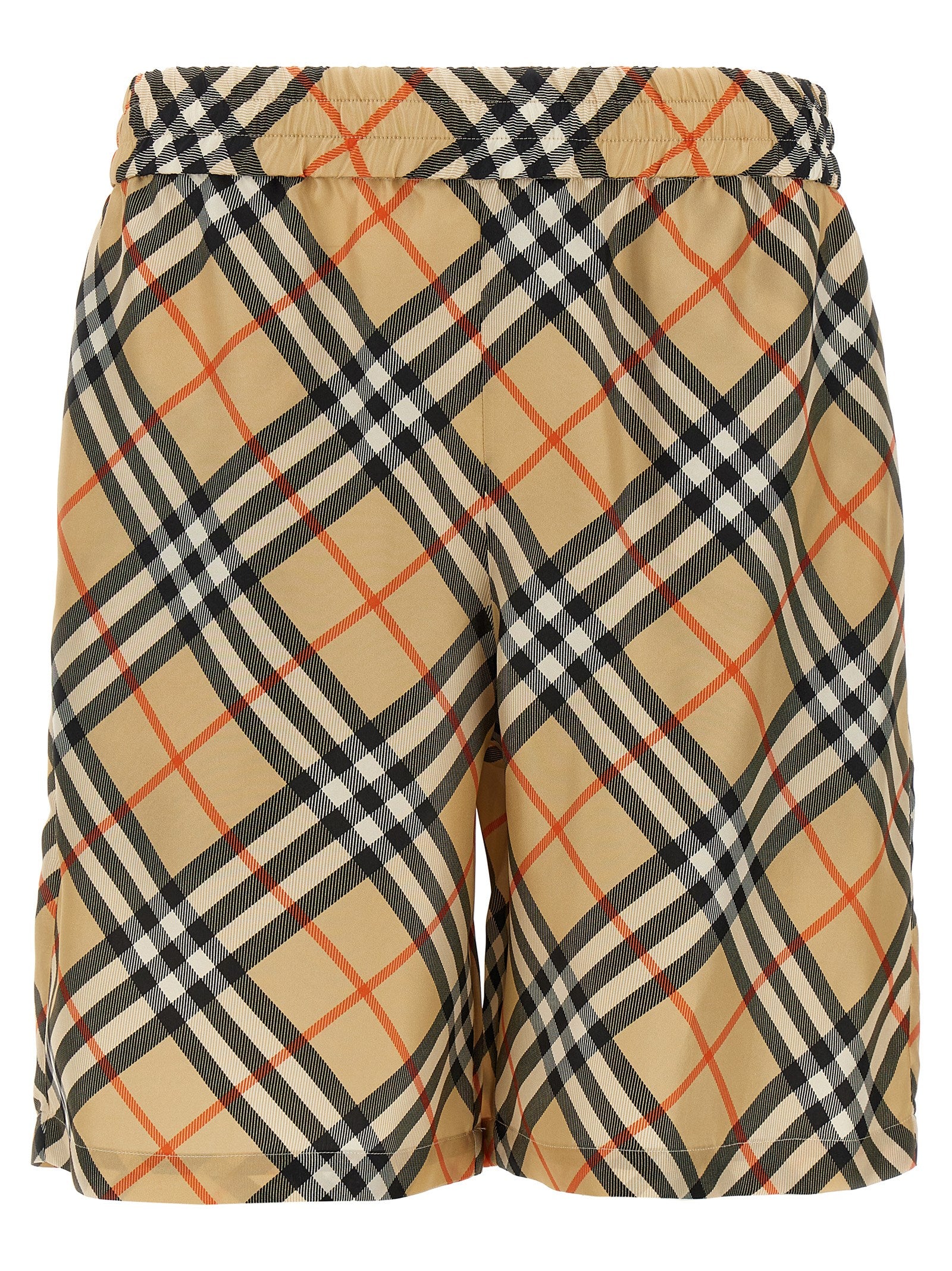 Burberry Beige Satin Bermuda Men's Shorts
