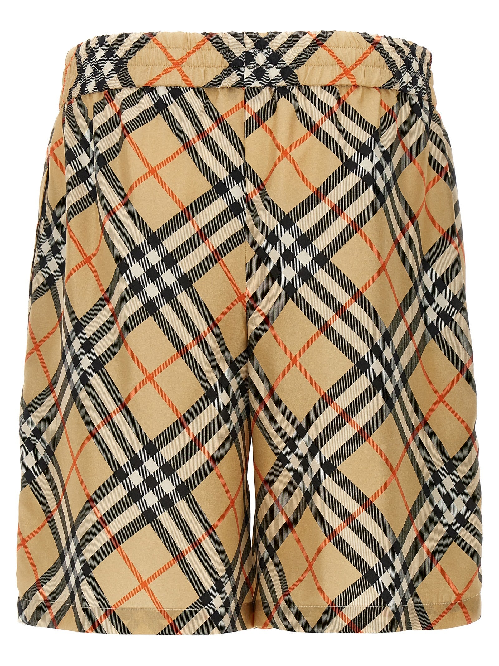 Burberry Beige Satin Bermuda Men's Shorts