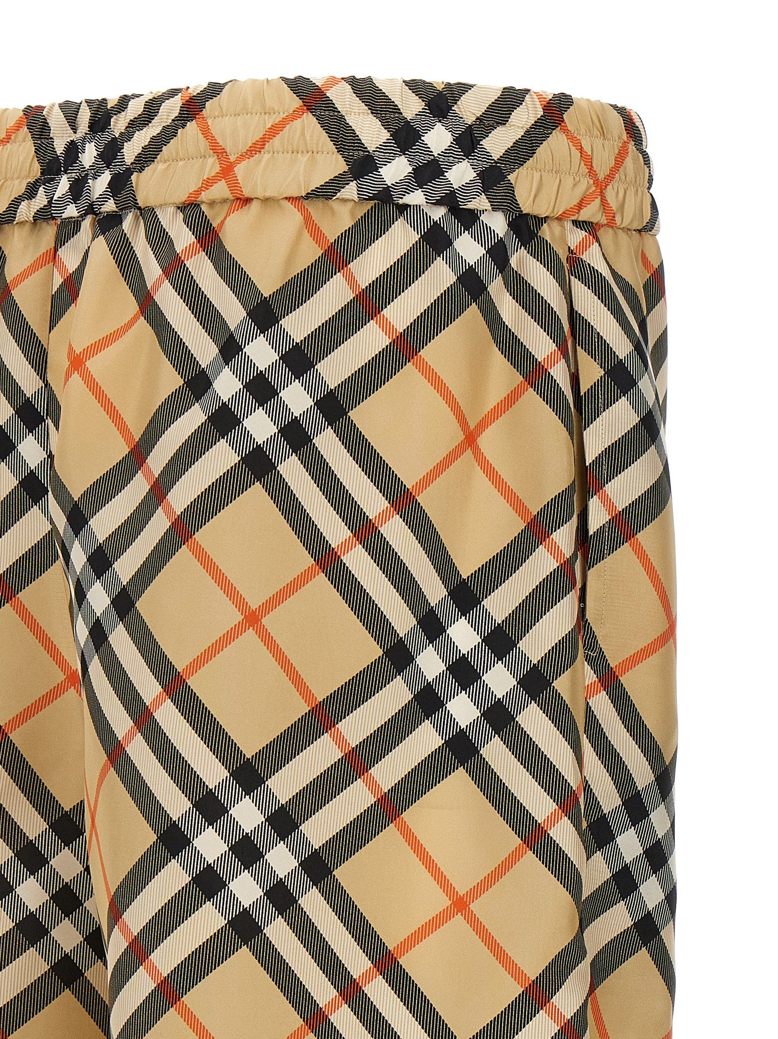Burberry Beige Satin Bermuda Men's Shorts