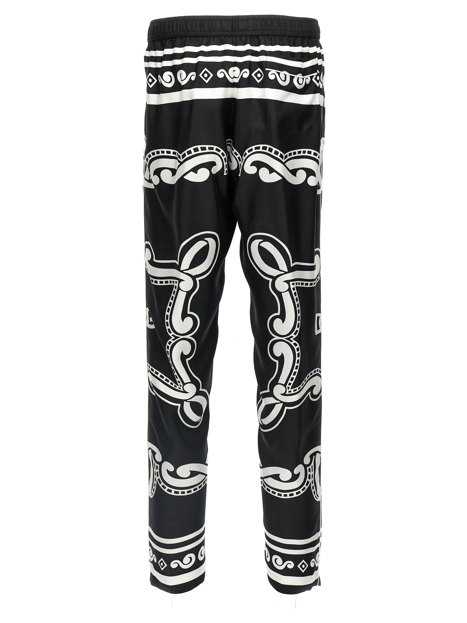 Dolce & Gabbana Bicolor Silk Casual Men's Pants