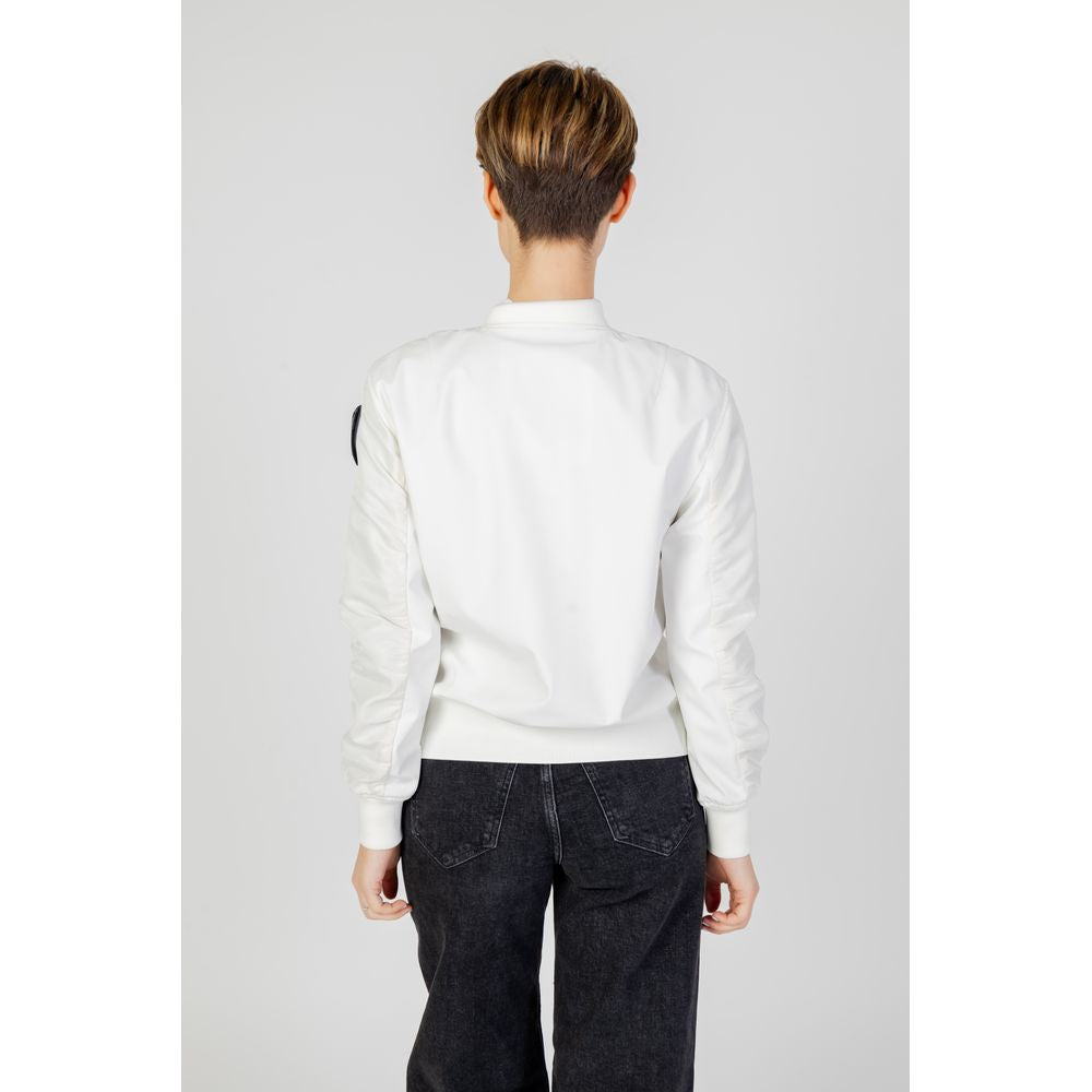 Blauer White Polyamide Women's Bomber