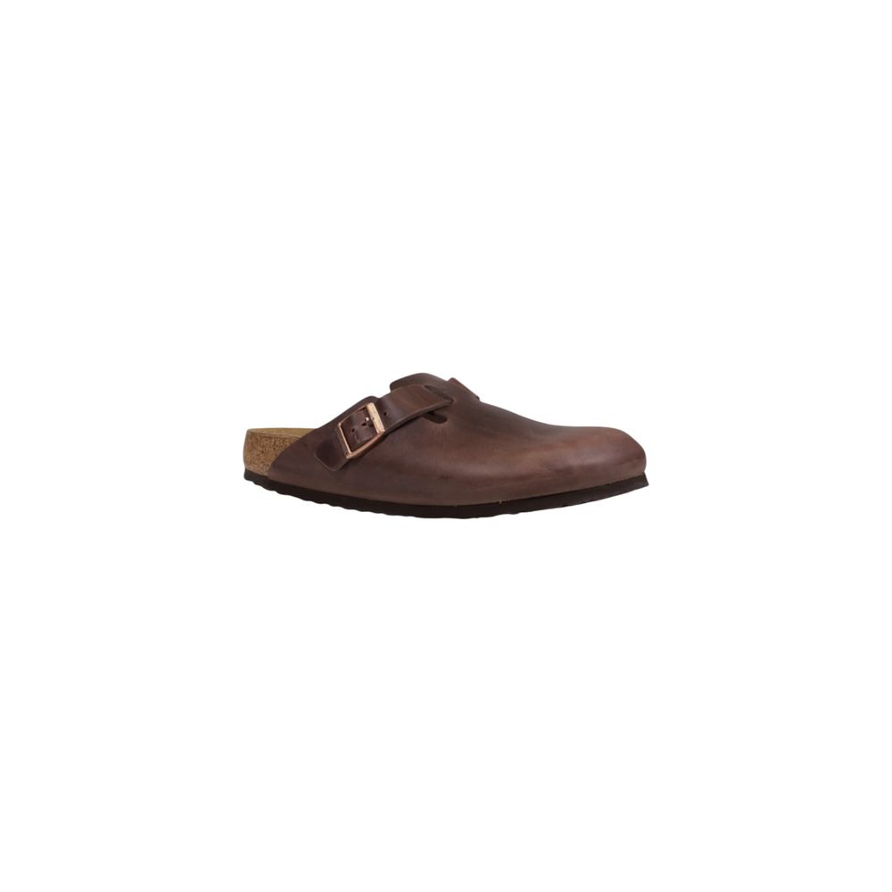 Birkenstock Brown Leather Flat Men's Sandals