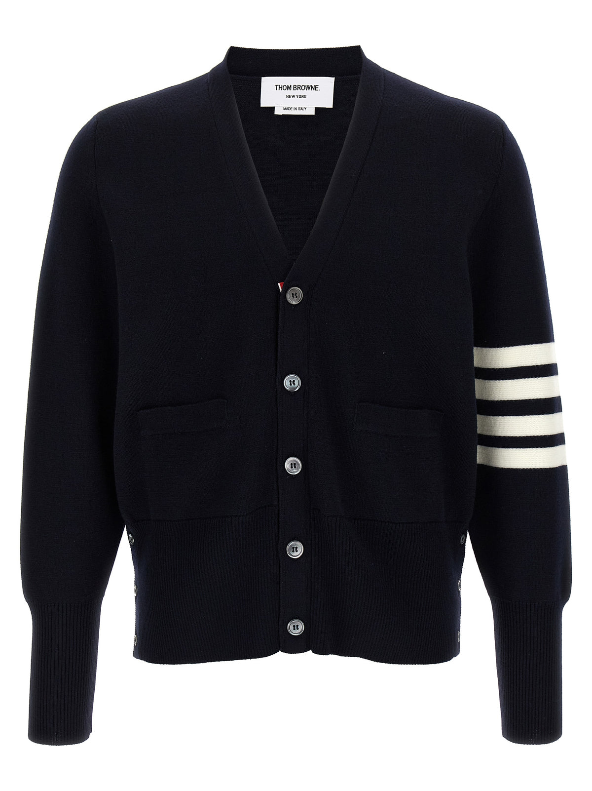 Thom Browne Blue Virgin Wool Men's Cardigan