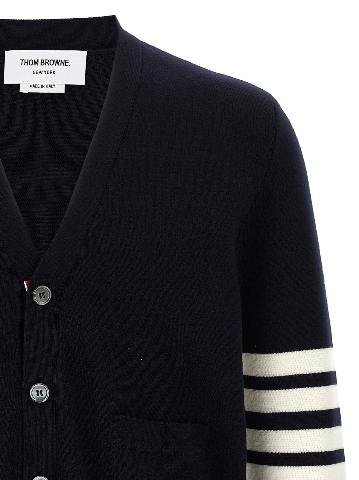 Thom Browne Blue Virgin Wool Men's Cardigan