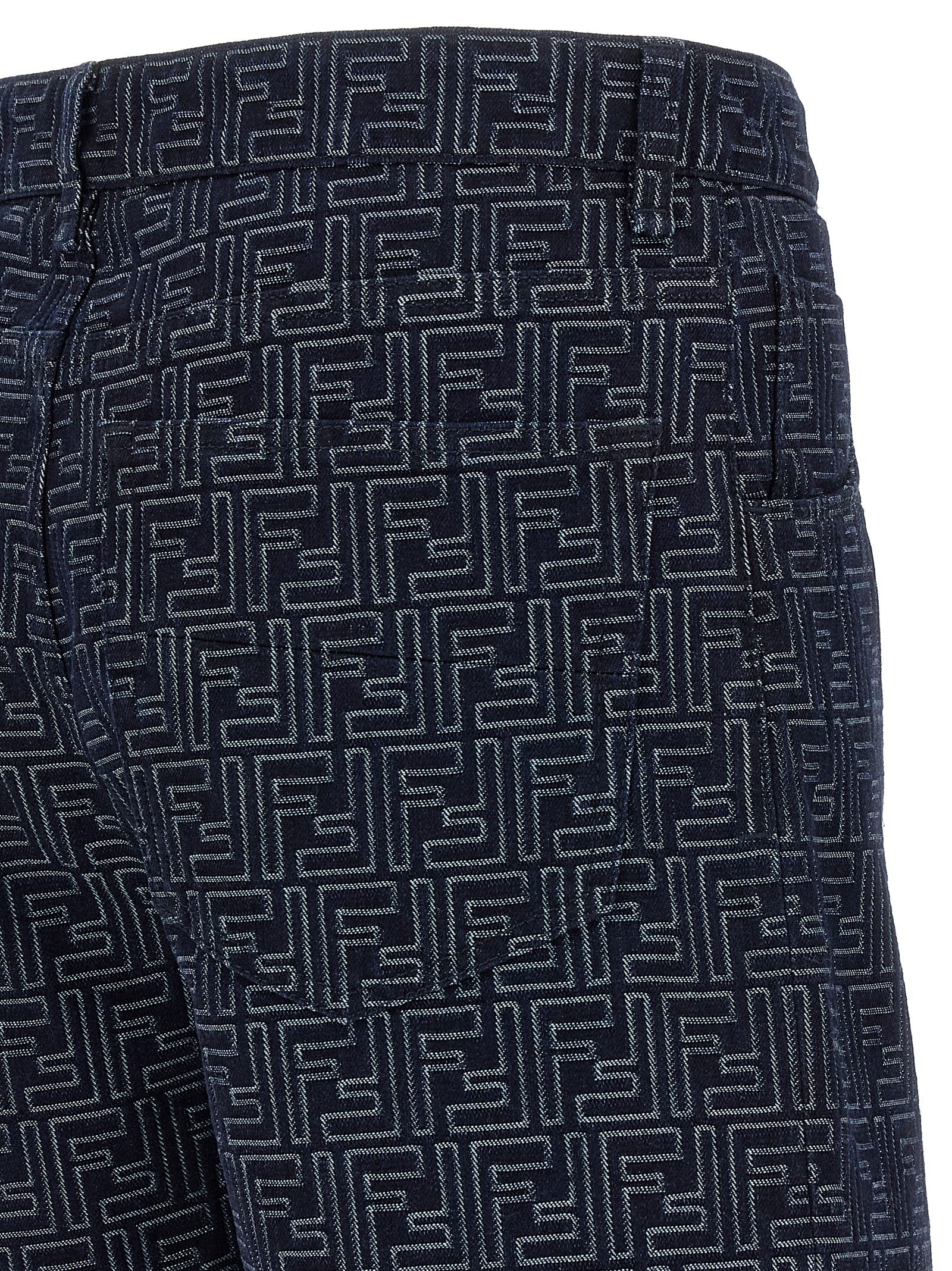 Fendi Blue Cotton Bermuda Men's Shorts