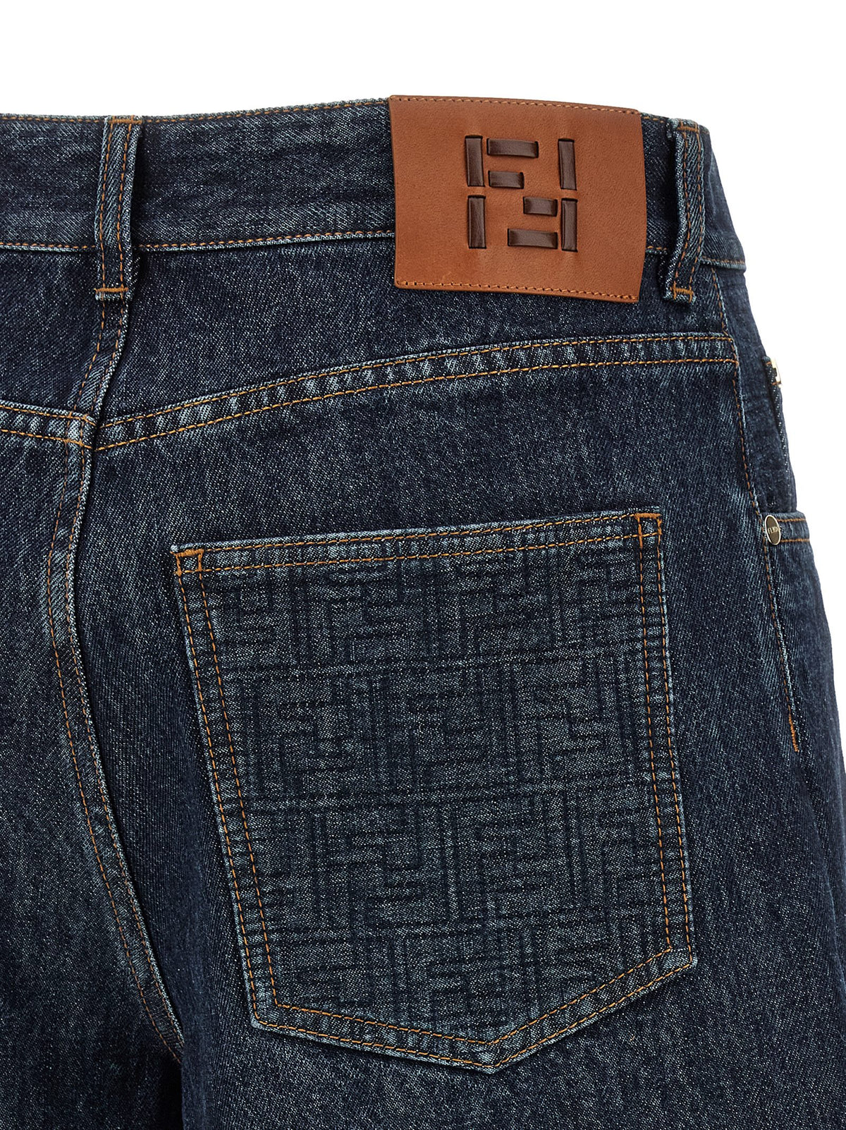 Fendi Blue Cotton Bermuda Women's Shorts