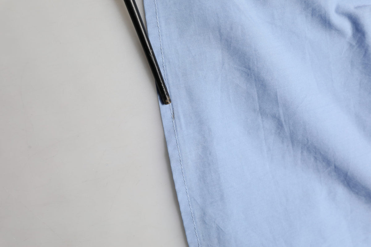 L'Autre Chose Light Blue Cotton Off Shoulder Long Sleeves Women's Top (Pre-Owned)