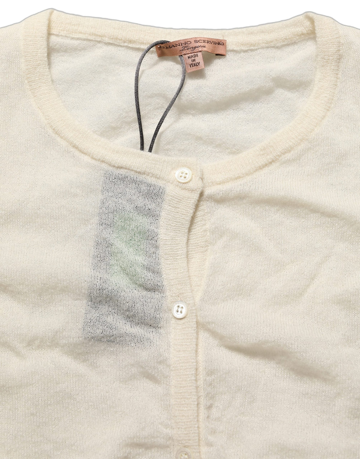 Ermanno Scervino White Knit Cropped Wool Cardigan Women's Sweater