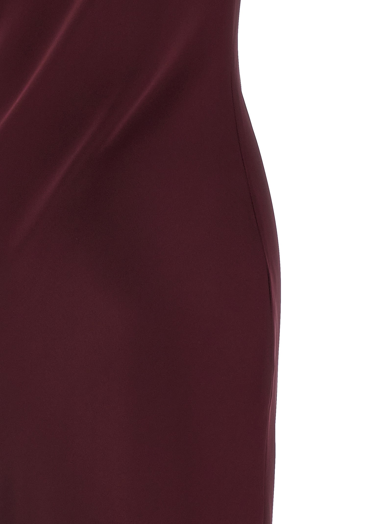 Norma Kamali Bordeaux Polyester Long Women's Dress