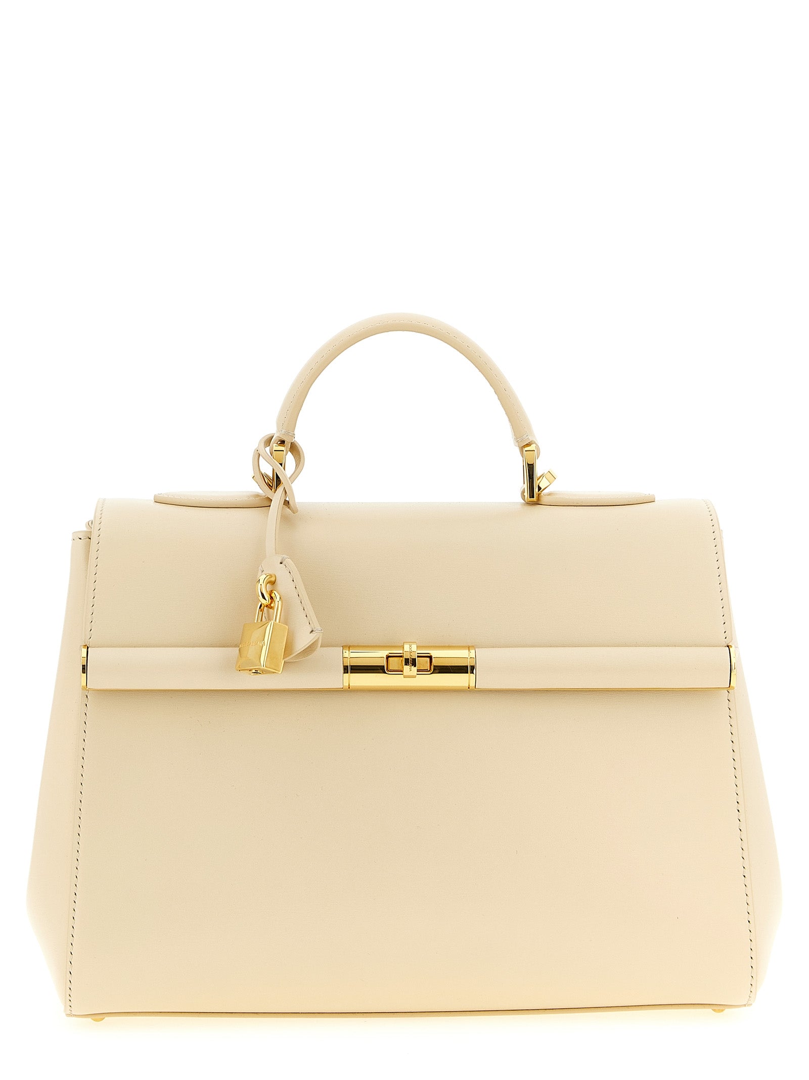 Dolce & Gabbana White Lamb Leather Women's Handbag