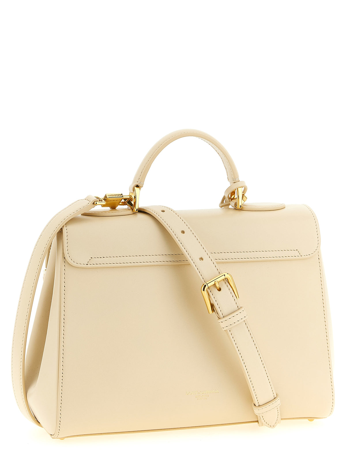 Dolce & Gabbana White Lamb Leather Women's Handbag