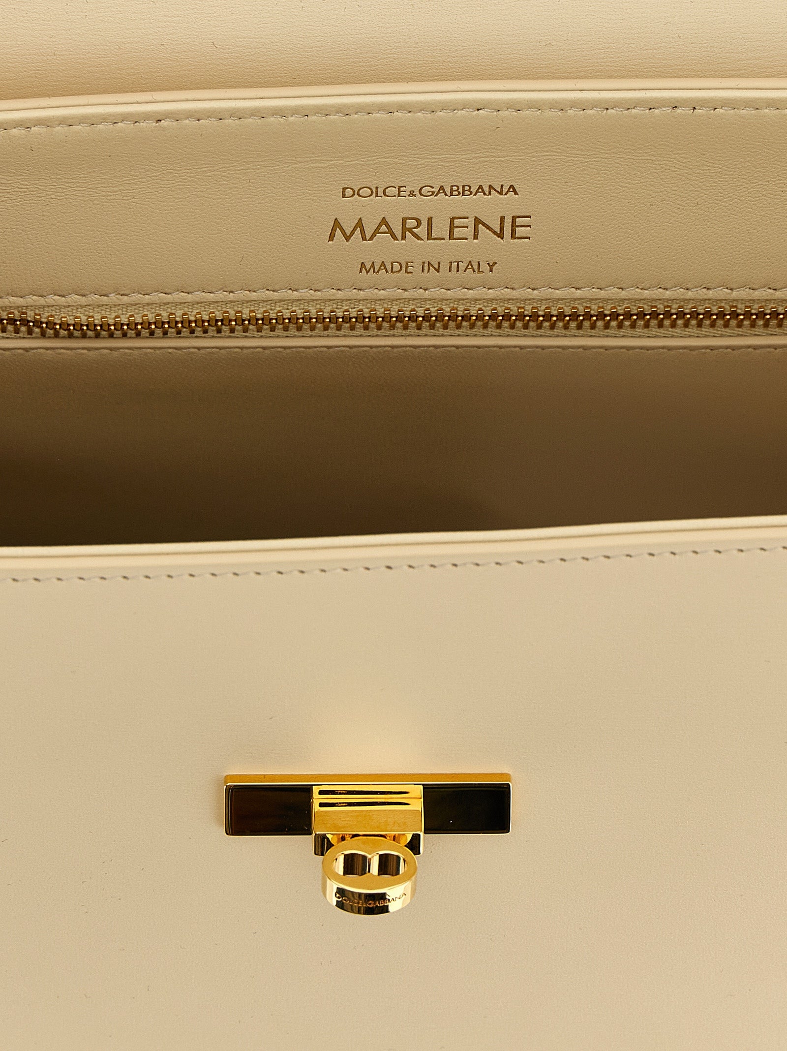 Dolce & Gabbana White Lamb Leather Women's Handbag