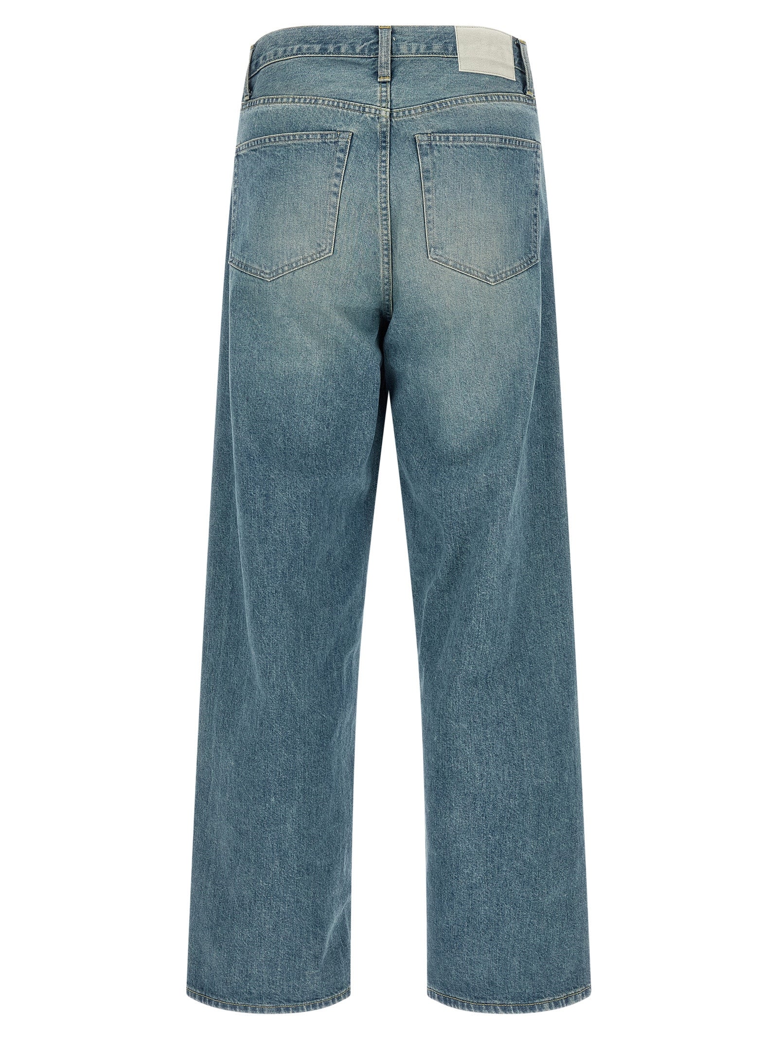 SSSTEIN Blue Cotton Jeans Men's Denim