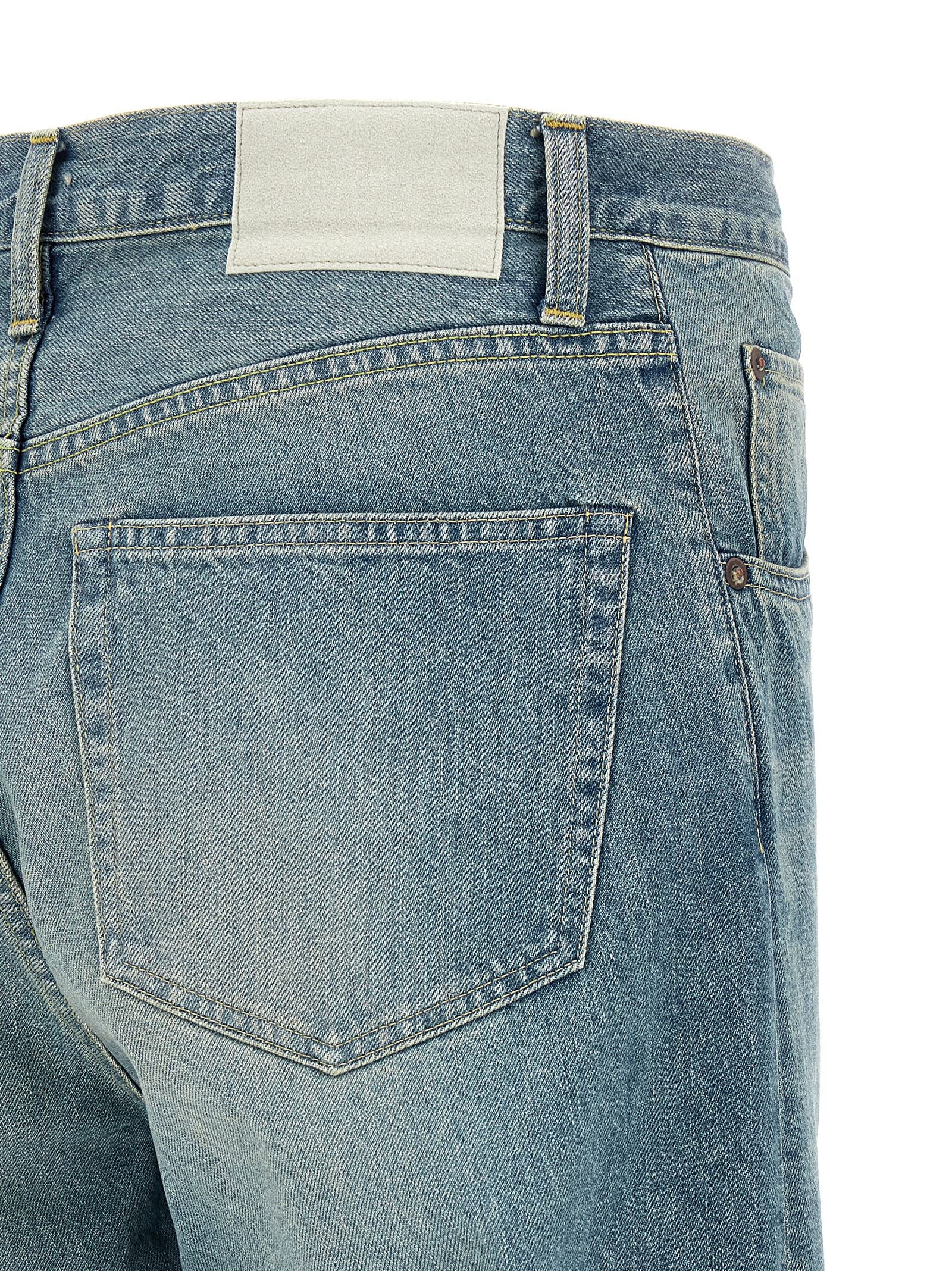 SSSTEIN Blue Cotton Jeans Men's Denim